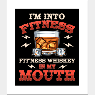 Bourbon Whiskey Fitness Whiskey In My Mouth Posters and Art